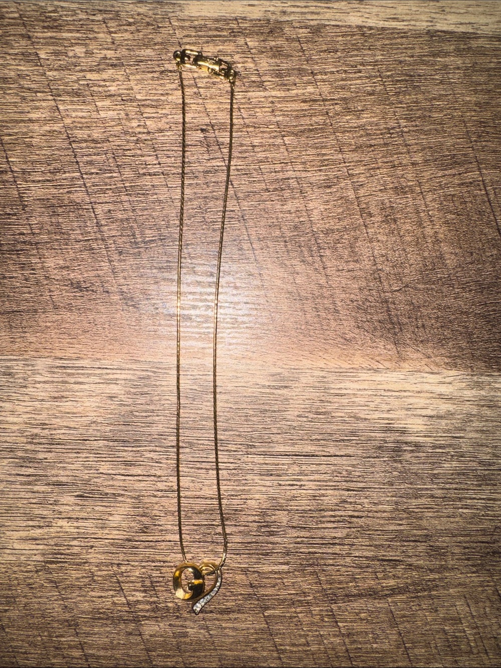 Givenchy Gold tone Heart Pendant Necklace with Crystals - Women Jewelry